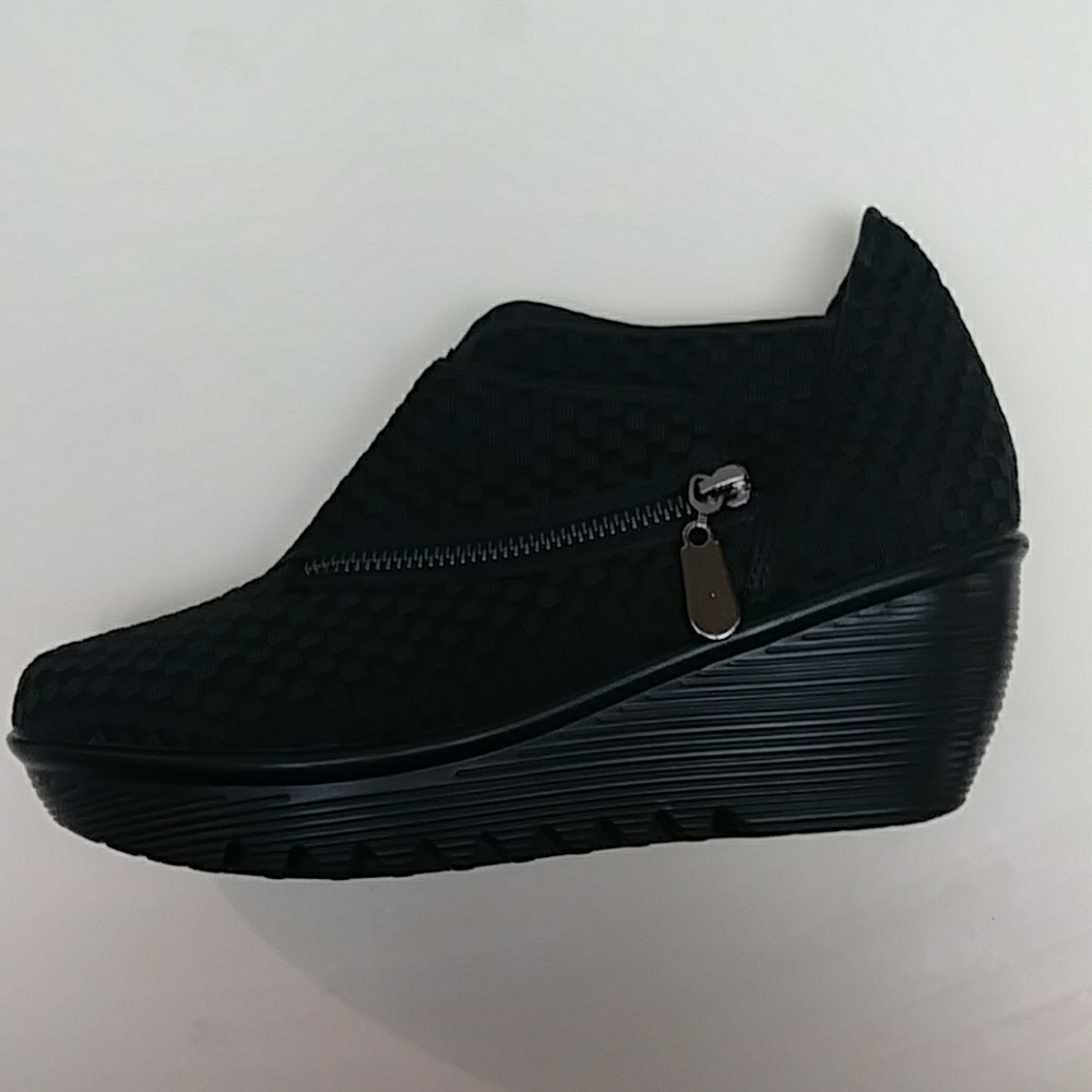 Bernie Mev Zipper Wedge Bootie